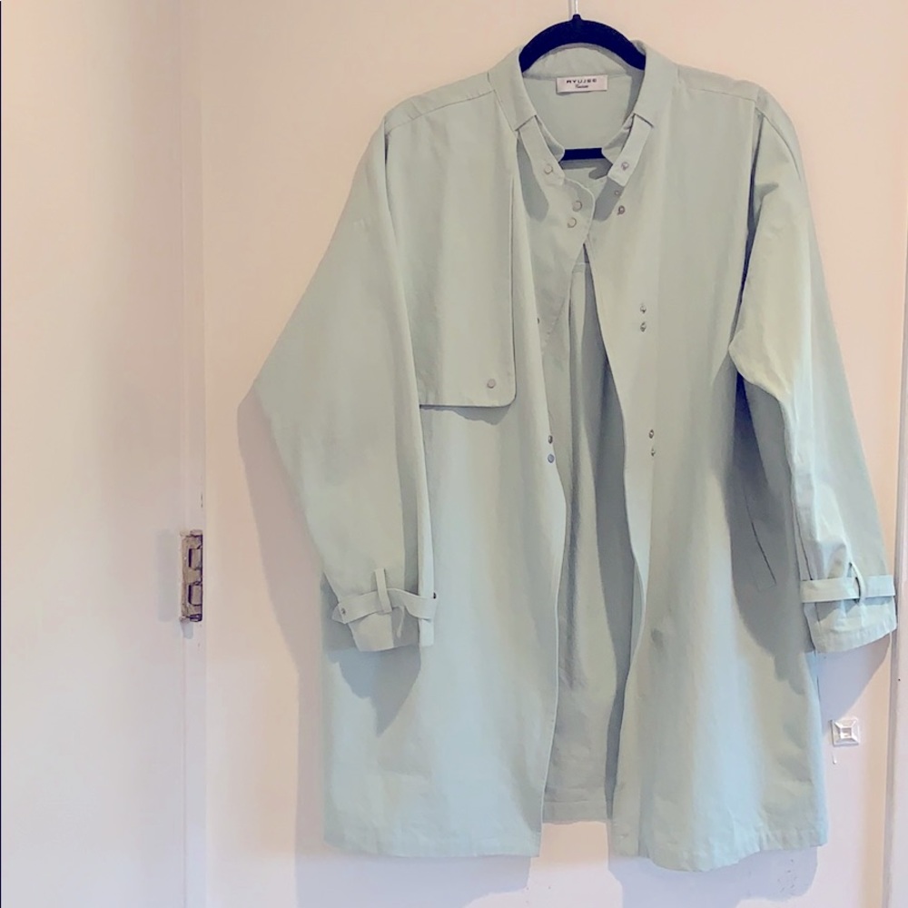 Lightweight Jacket by Ryujee in Mint Green, Sz L